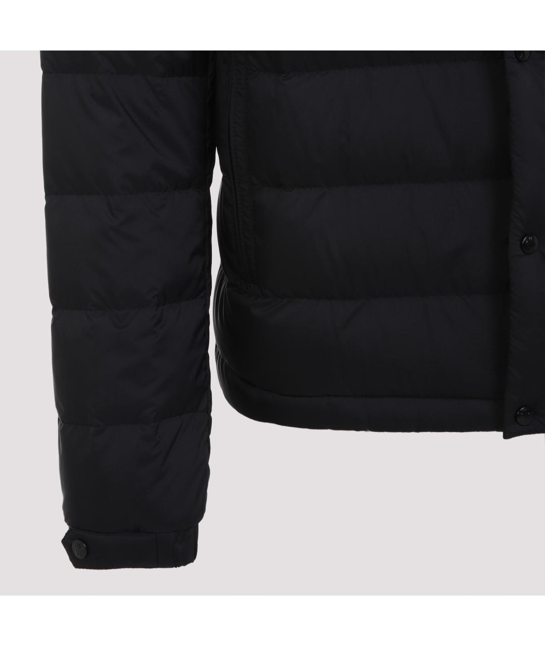 MONCLER Черный полиамидовый пуховик, фото 4