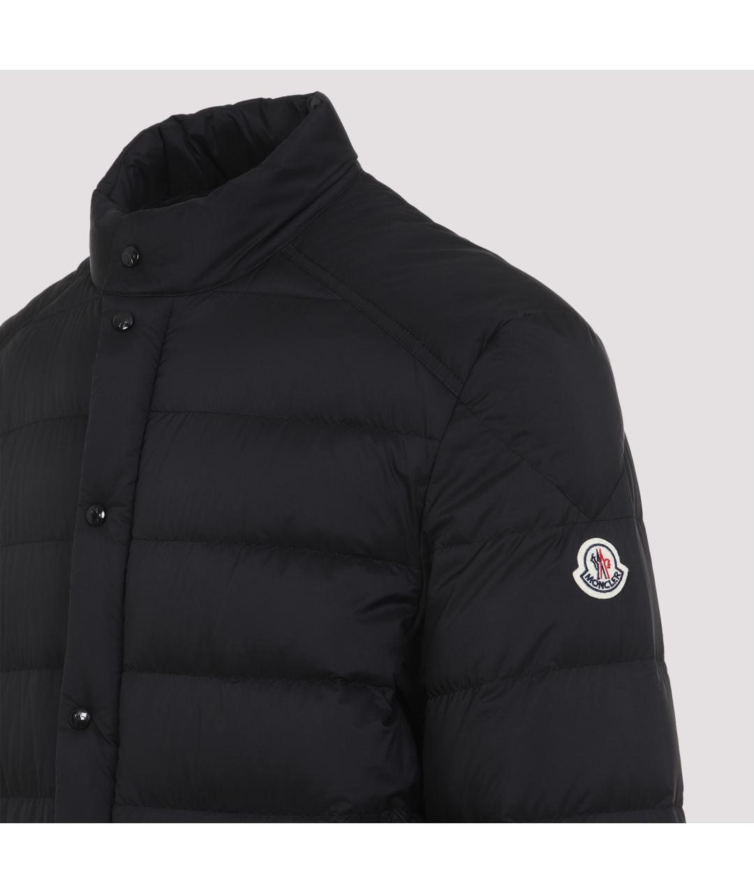 MONCLER Черный полиамидовый пуховик, фото 5