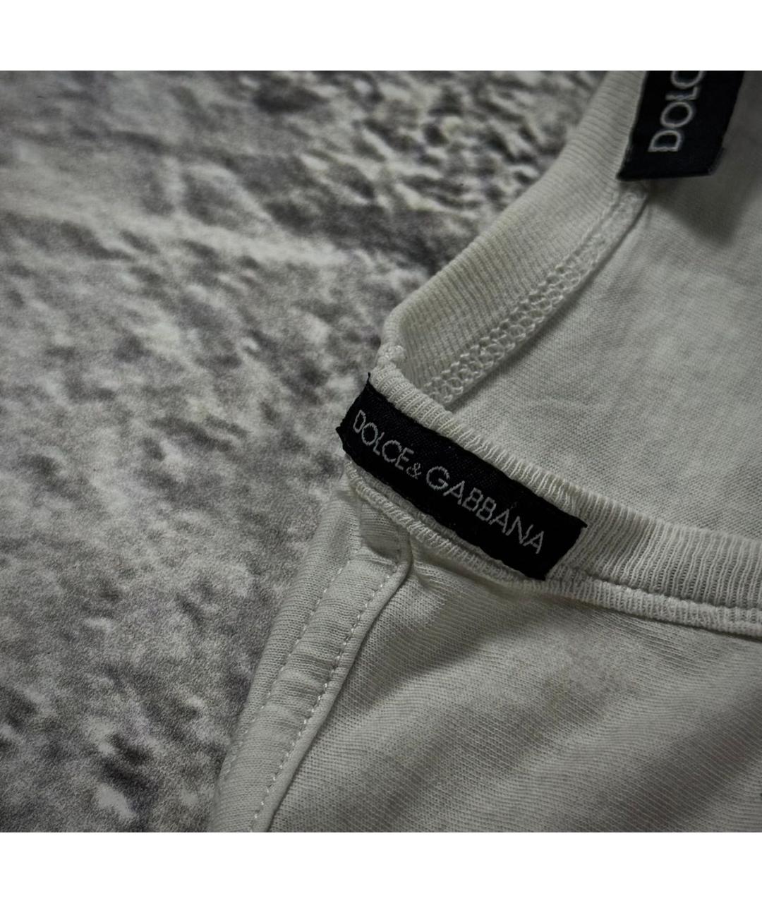 DOLCE&GABBANA Белая хлопковая футболка, фото 6