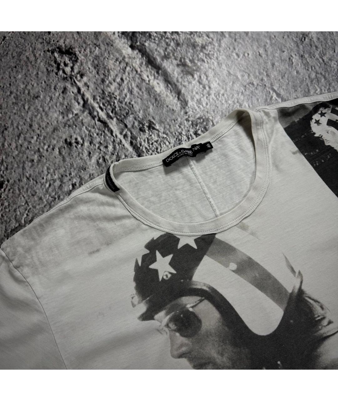 DOLCE&GABBANA Белая хлопковая футболка, фото 3