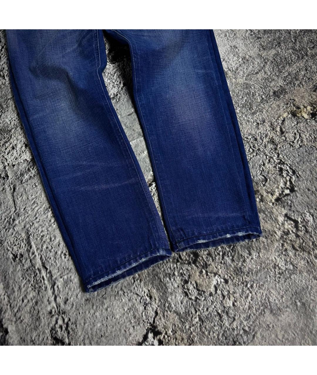 DOLCE&GABBANA Синие хлопковые прямые джинсы, фото 5