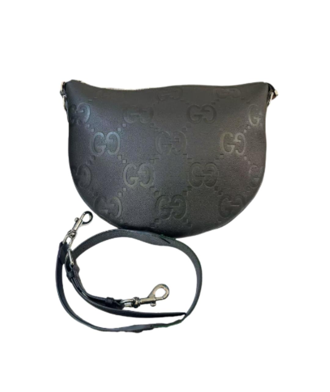 GUCCI Черная кожаная сумка через плечо, фото 5