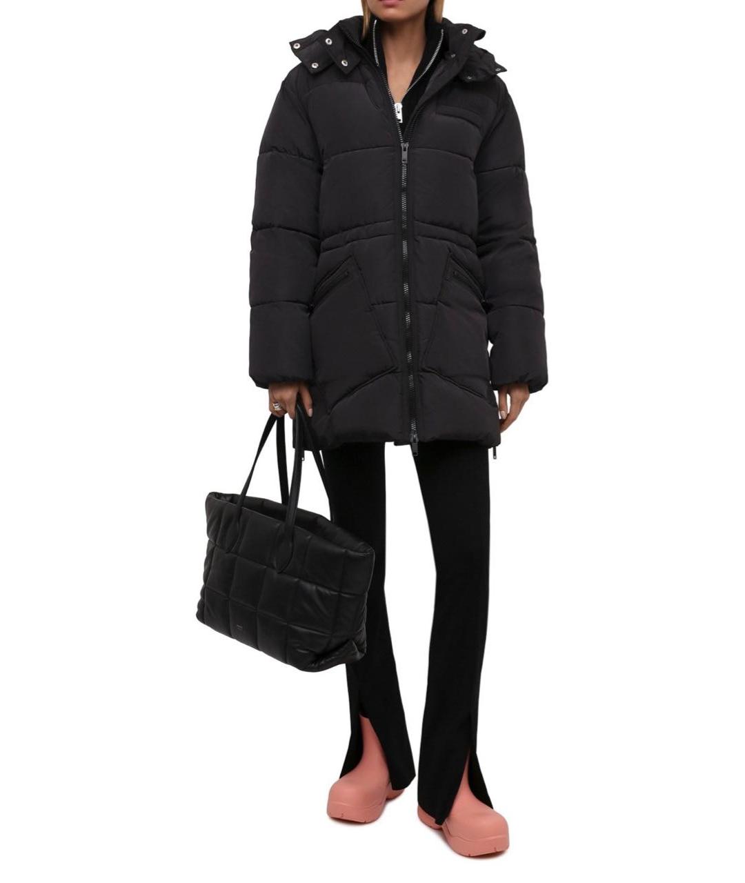 GANNI Черный полиамидовый пуховик, фото 5