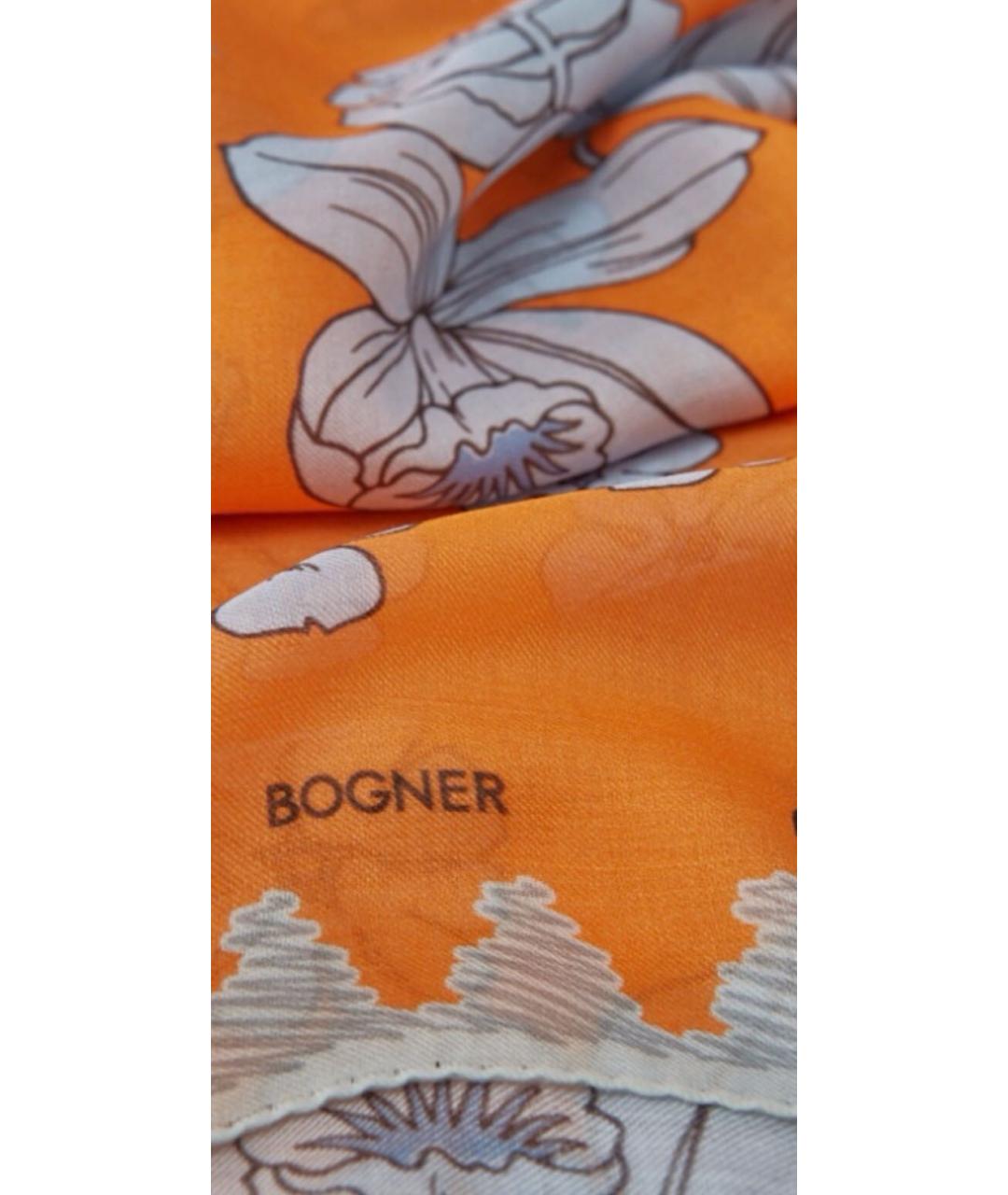 BOGNER Оранжевый хлопковый платок, фото 2