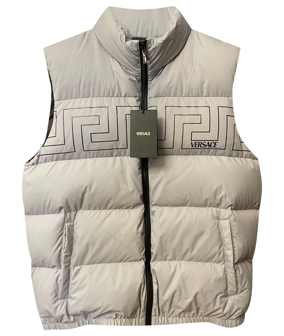 VERSACE Серый полиэстеровый жилет, фото 1