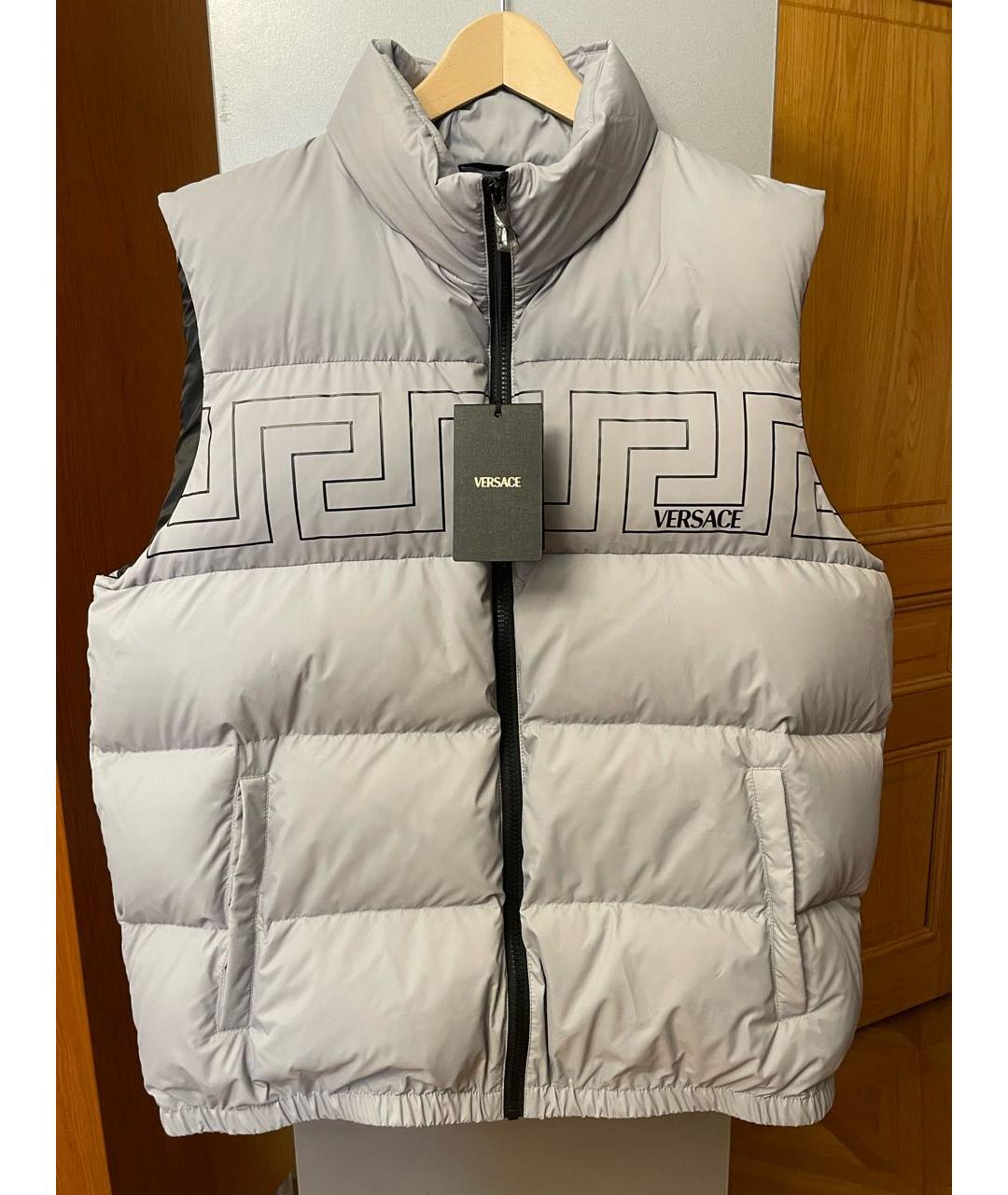 VERSACE Серый полиэстеровый жилет, фото 9