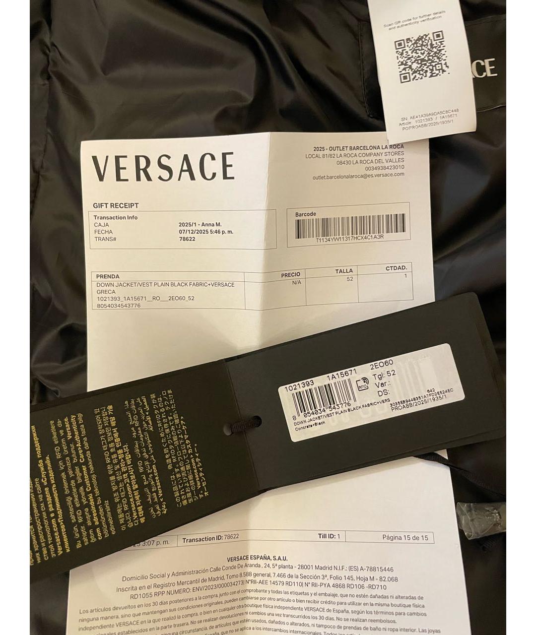 VERSACE Серый полиэстеровый жилет, фото 6