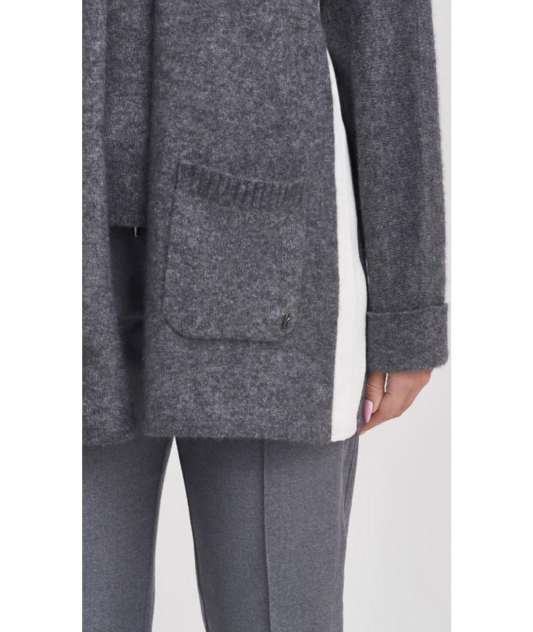 BOGNER Серый кашемировый кардиган, фото 4