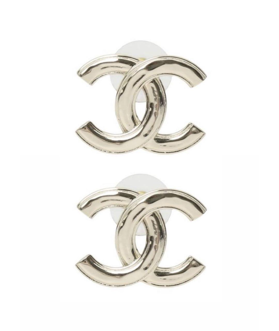 CHANEL Золотые металлические серьги, фото 6