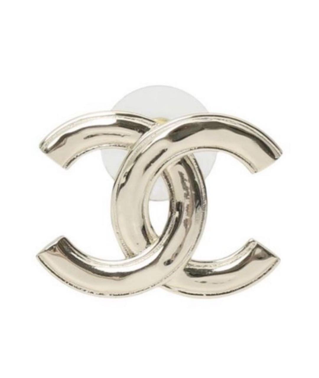 CHANEL Золотые металлические серьги, фото 3