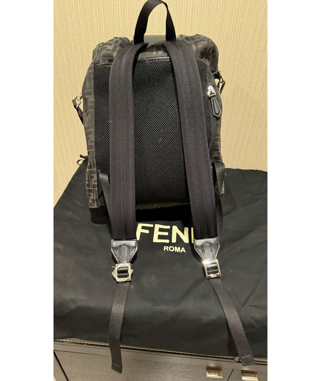 FENDI Серый тканевый рюкзак, фото 2