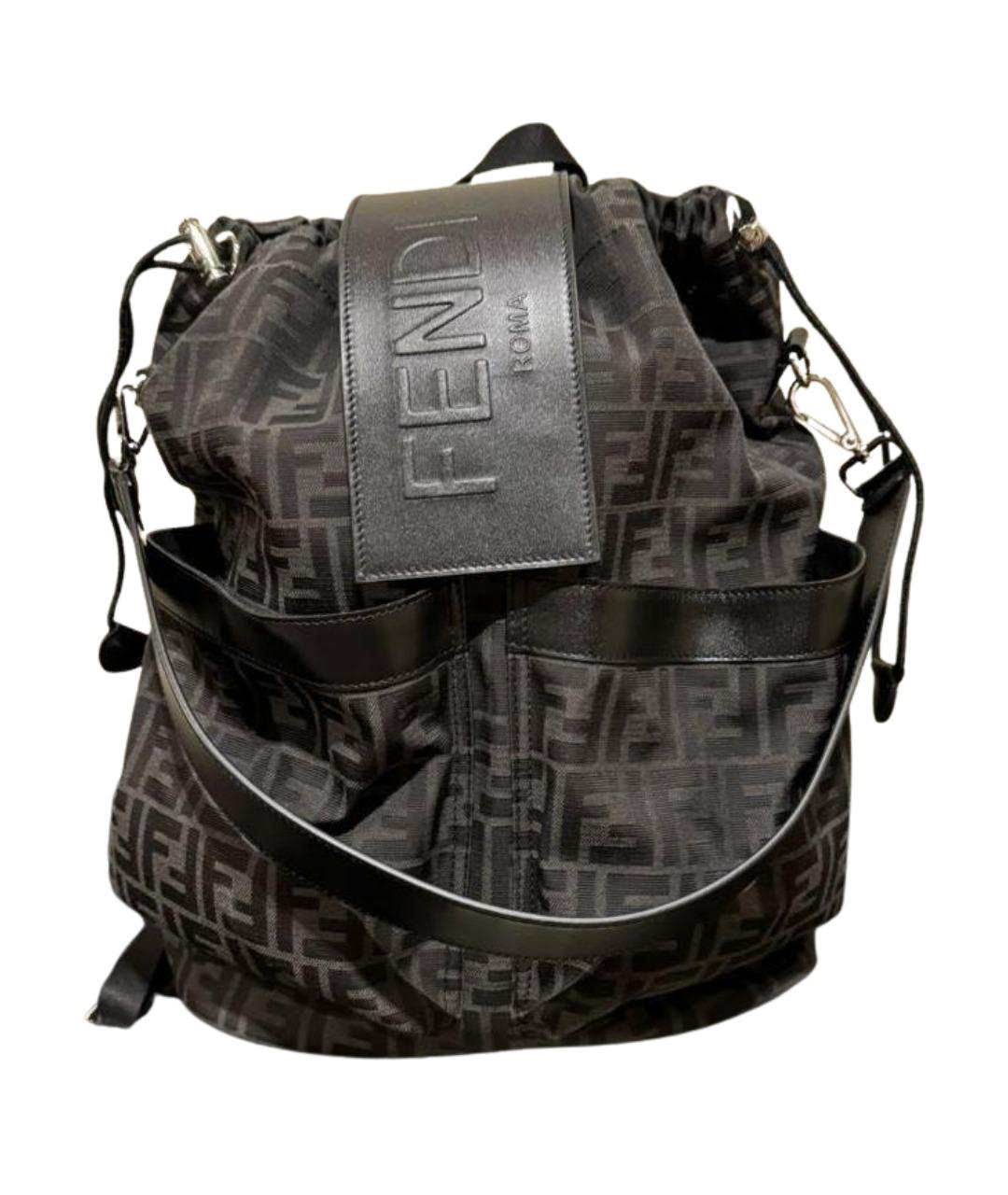 FENDI Серый тканевый рюкзак, фото 1