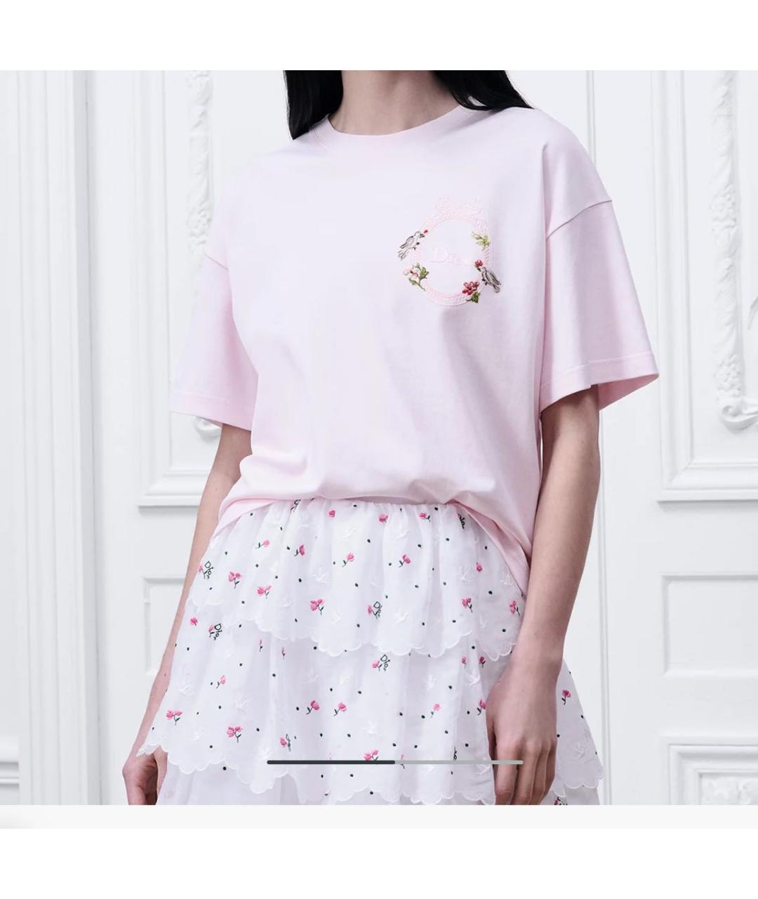 CHRISTIAN DIOR Розовая футболка, фото 2
