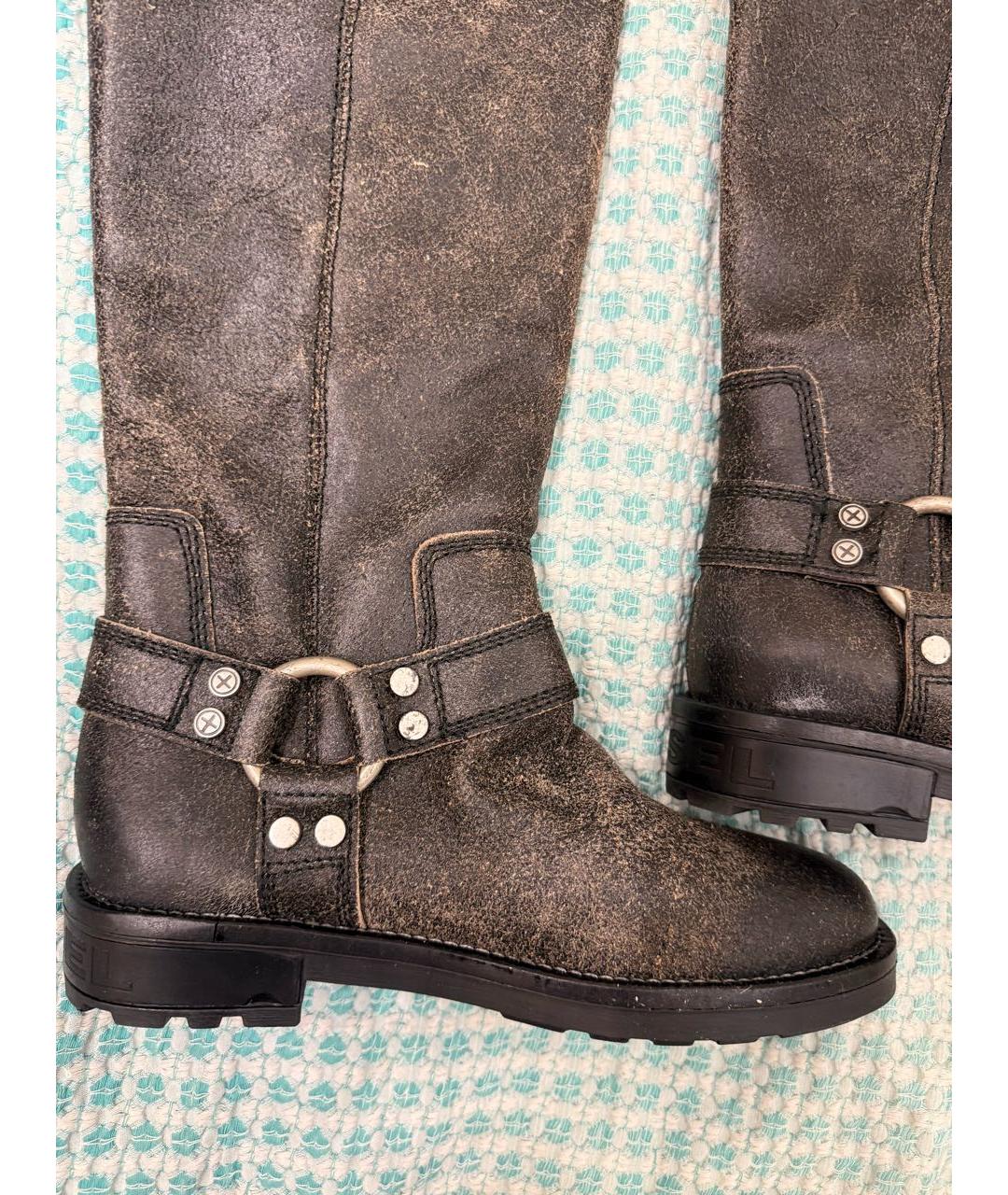 DIESEL Коричневые кожаные сапоги, фото 3