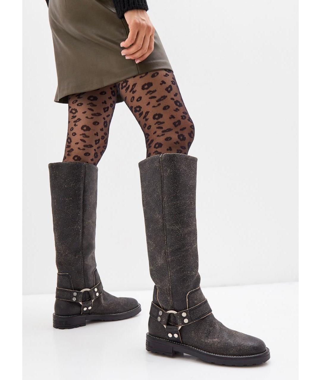 DIESEL Коричневые кожаные сапоги, фото 8