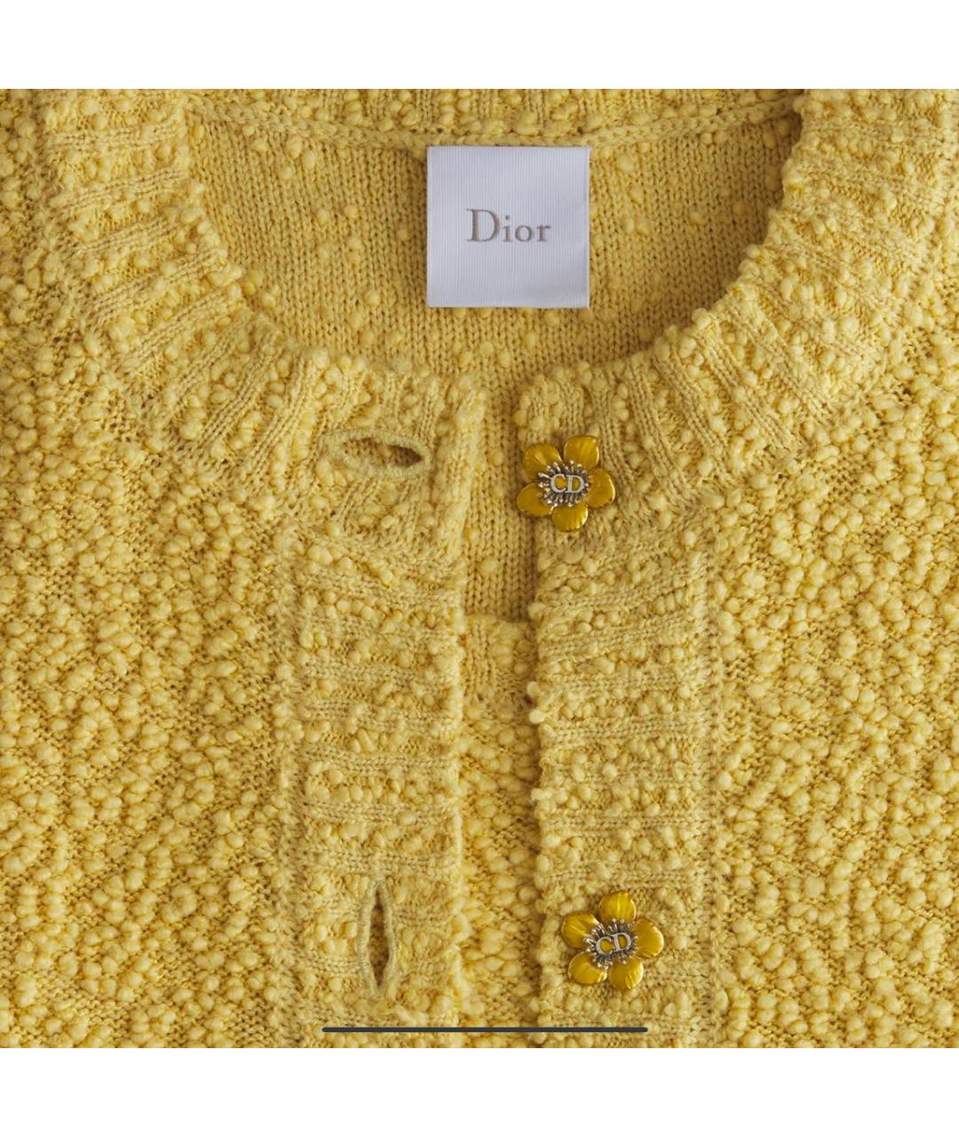 CHRISTIAN DIOR Желтый кардиган, фото 4