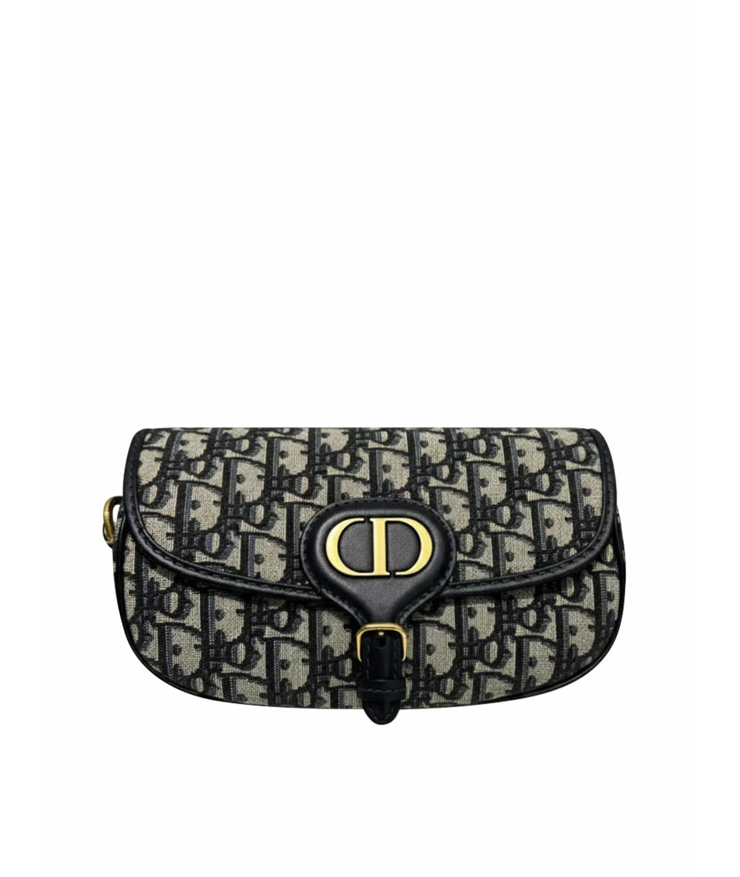 CHRISTIAN DIOR Голубая тканевая сумка через плечо, фото 1