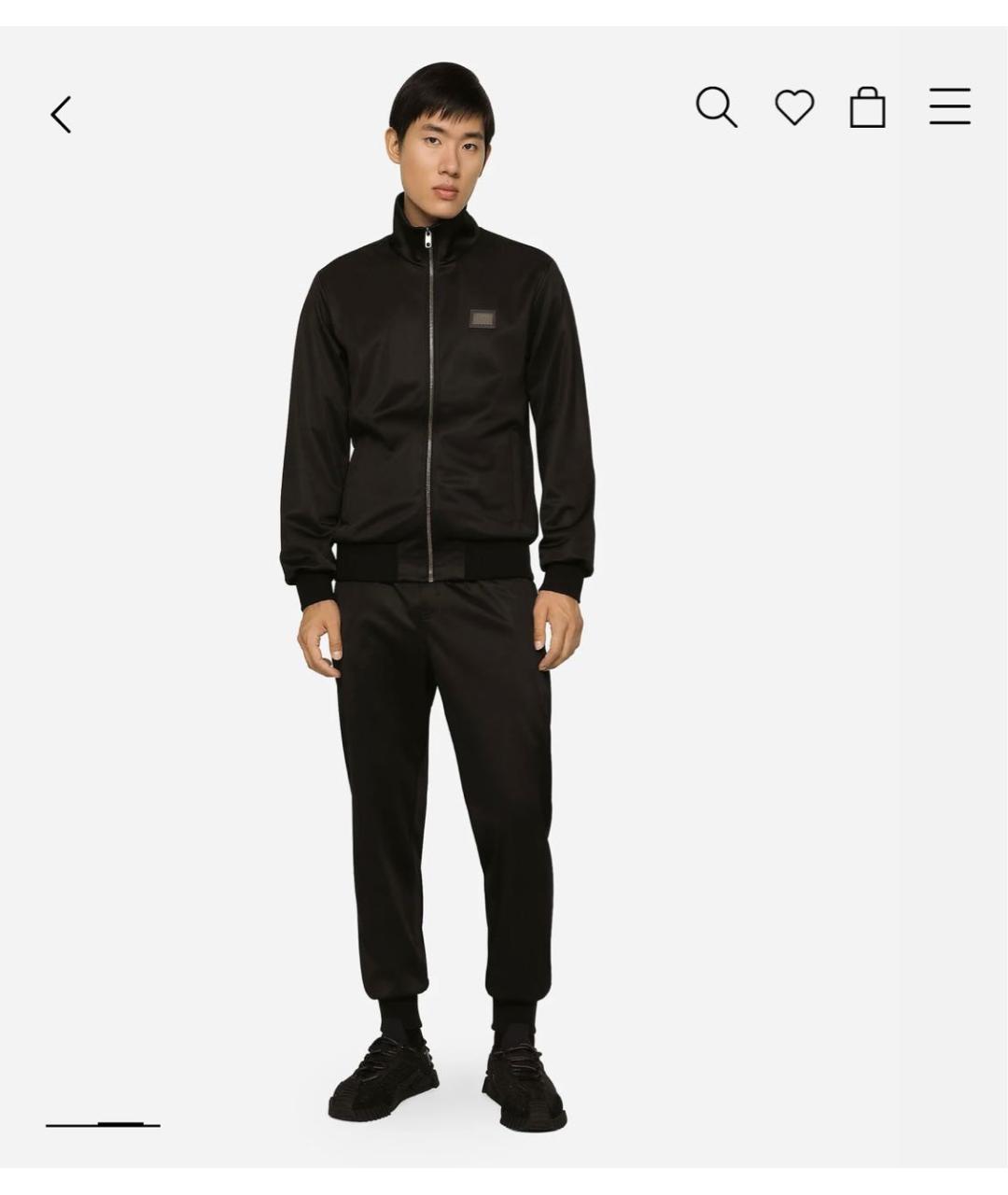 DOLCE&GABBANA Черный синтетический спортивный костюм, фото 4