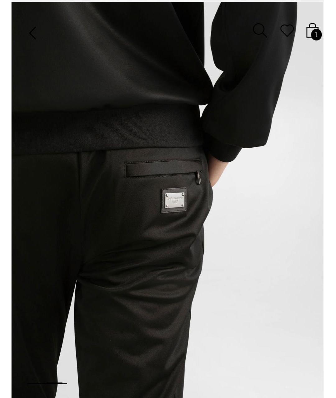 DOLCE&GABBANA Черный синтетический спортивный костюм, фото 3