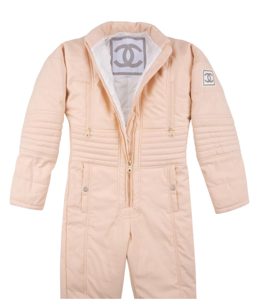 CHANEL Бежевый полиэстеровый комбинезон, фото 3