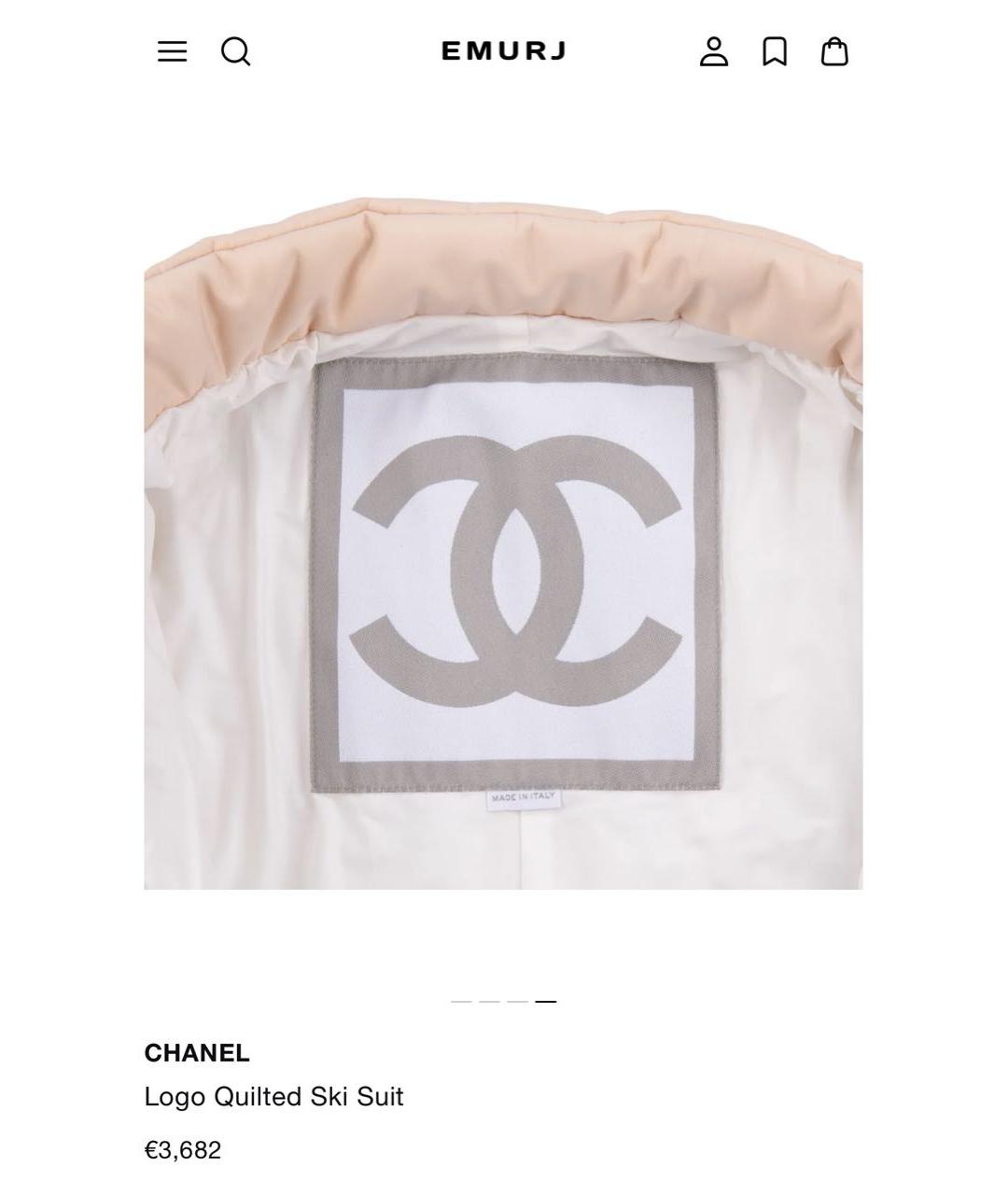 CHANEL Бежевый полиэстеровый комбинезон, фото 4