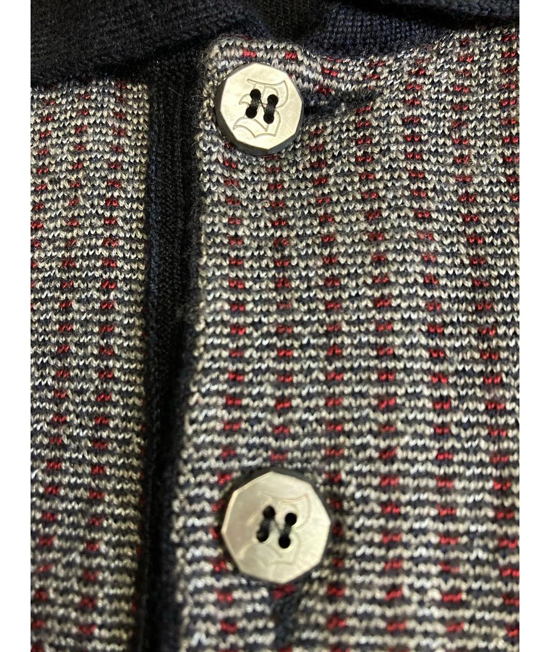 BRIONI Темно-синий шерстяной джемпер / свитер, фото 4