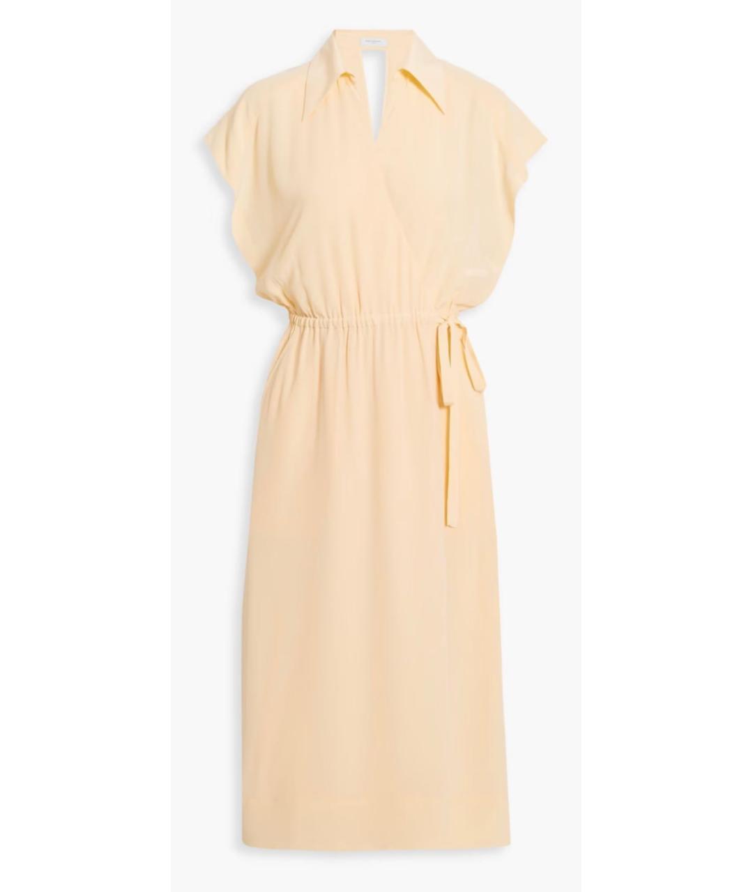 EQUIPMENT Бежевое шелковое повседневное платье, фото 9