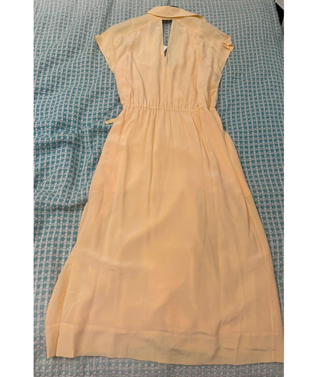 EQUIPMENT Бежевое шелковое повседневное платье, фото 6