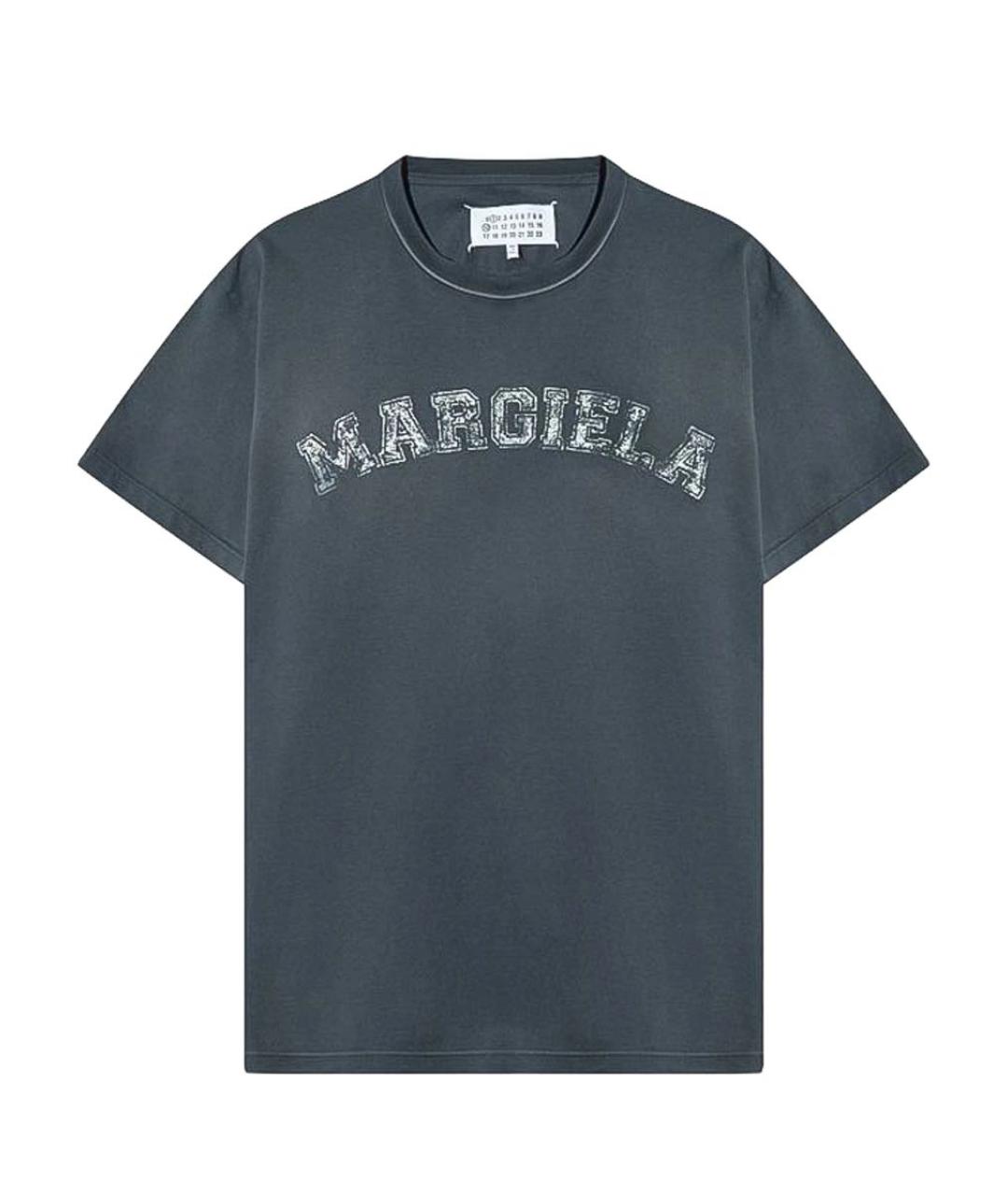 MAISON MARGIELA Синяя хлопковая футболка, фото 1