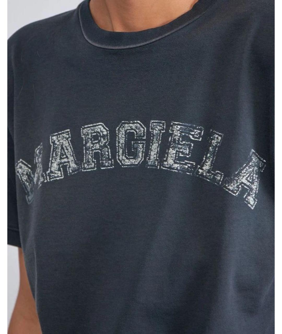 MAISON MARGIELA Синяя хлопковая футболка, фото 3