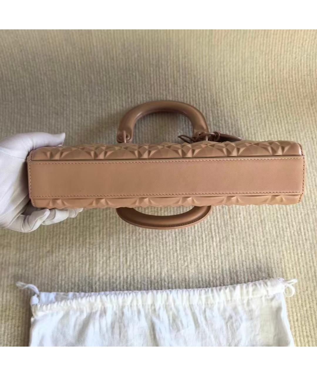CHRISTIAN DIOR Розовая кожаная сумка через плечо, фото 5