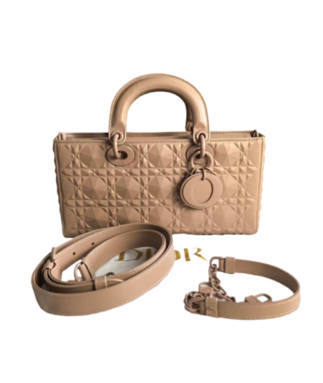 CHRISTIAN DIOR Розовая кожаная сумка через плечо, фото 7