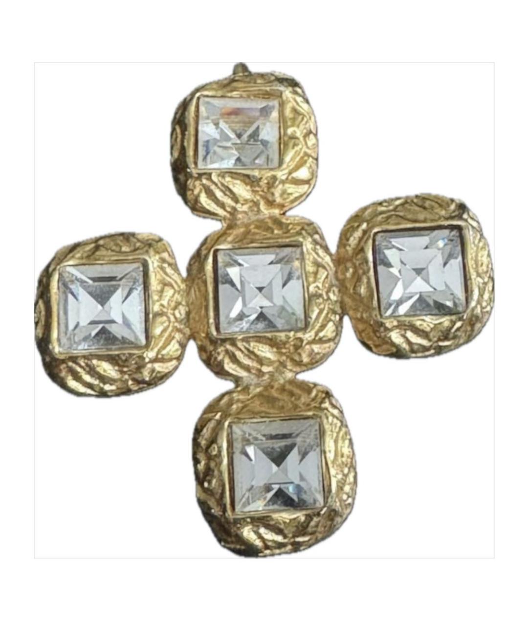 SAINT LAURENT Золотая металлическая булавка / брошь, фото 5