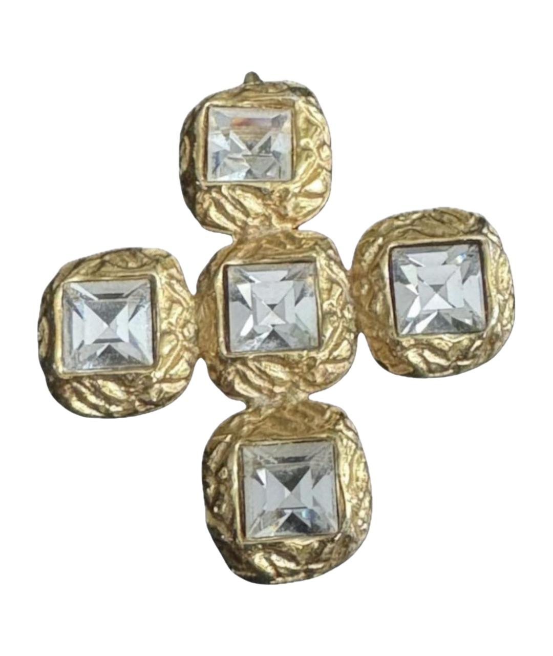 SAINT LAURENT Золотая металлическая булавка / брошь, фото 6