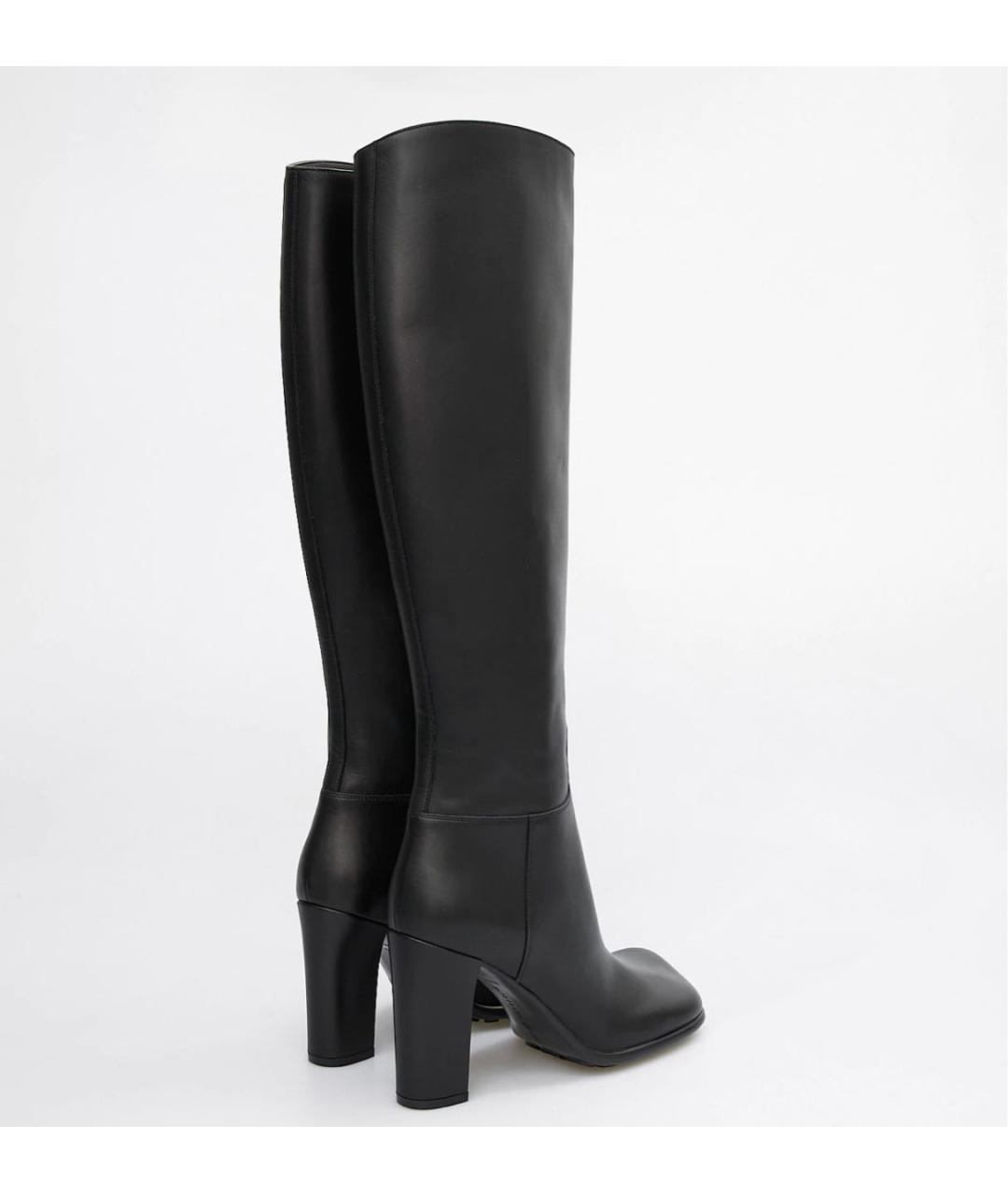 BOTTEGA VENETA Черные кожаные сапоги, фото 4
