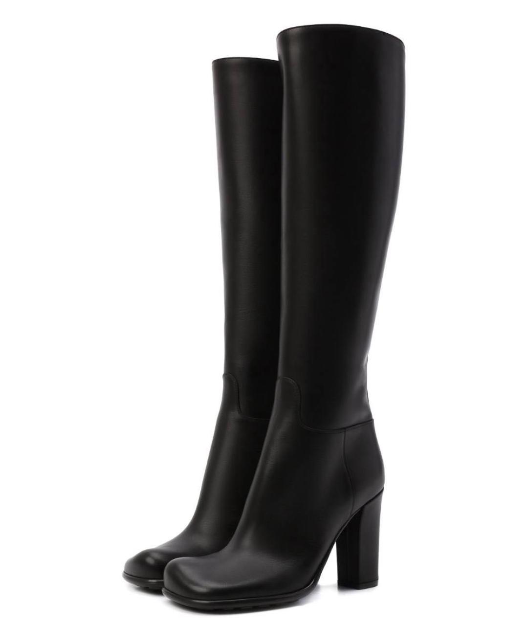 BOTTEGA VENETA Черные кожаные сапоги, фото 2