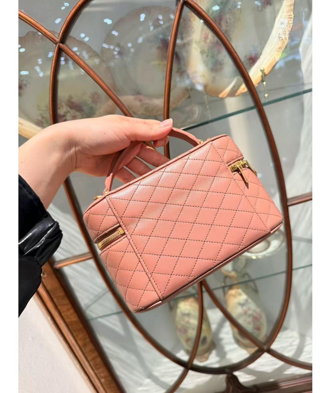 YVES SAINT LAURENT BEAUTY Розовая кожаная сумка через плечо, фото 4