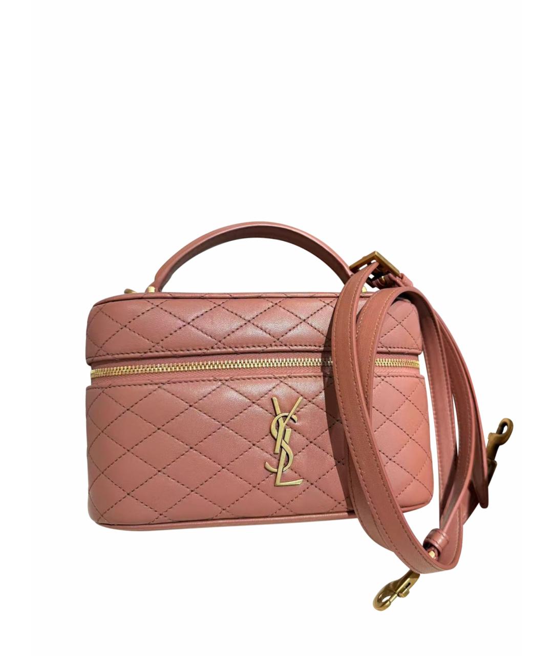 YVES SAINT LAURENT BEAUTY Розовая кожаная сумка через плечо, фото 1