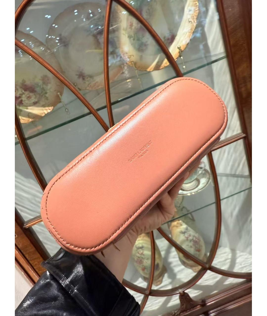 YVES SAINT LAURENT BEAUTY Розовая кожаная сумка через плечо, фото 5