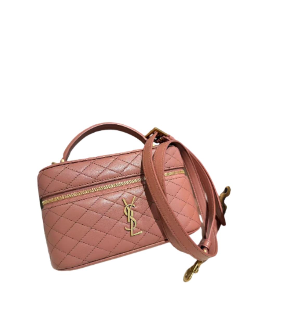 YVES SAINT LAURENT BEAUTY Розовая кожаная сумка через плечо, фото 6