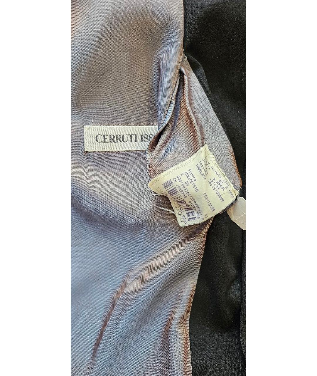 CERRUTI 1881 Черный шерстяной тренч / плащ, фото 6