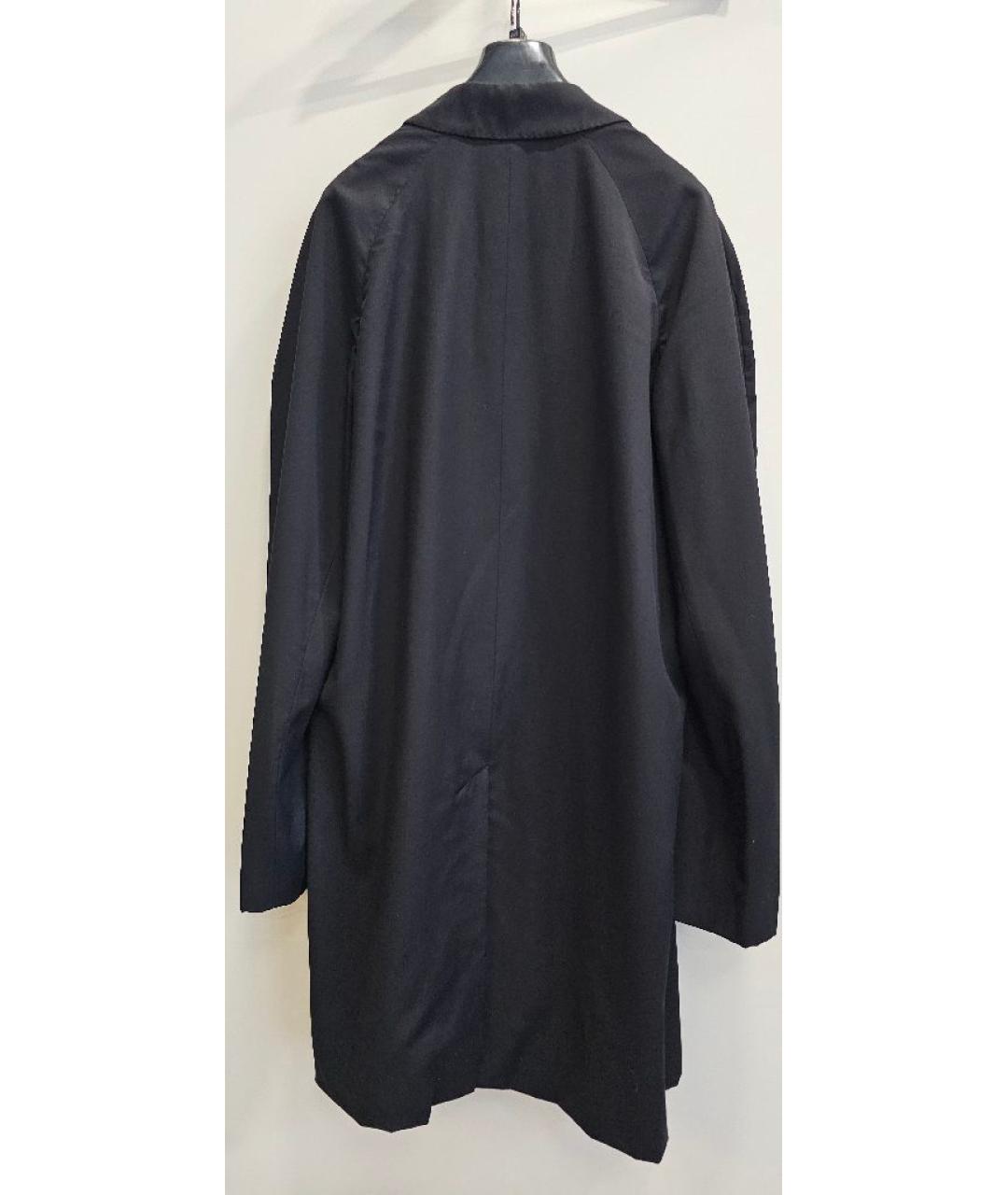 CERRUTI 1881 Черный шерстяной тренч / плащ, фото 2