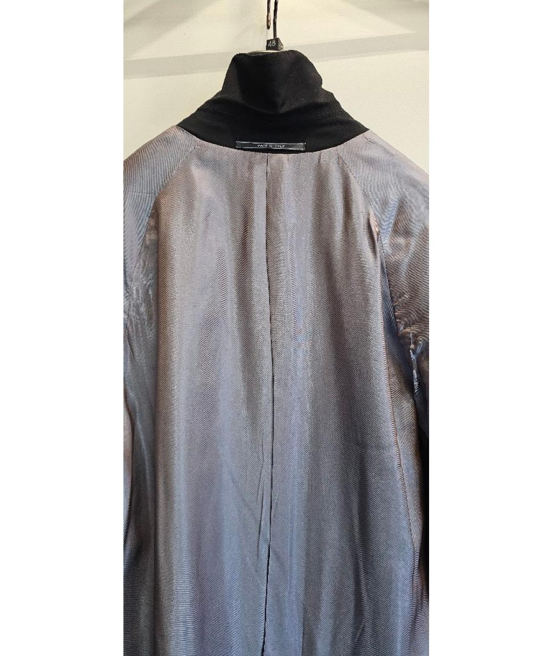 CERRUTI 1881 Черный шерстяной тренч / плащ, фото 3