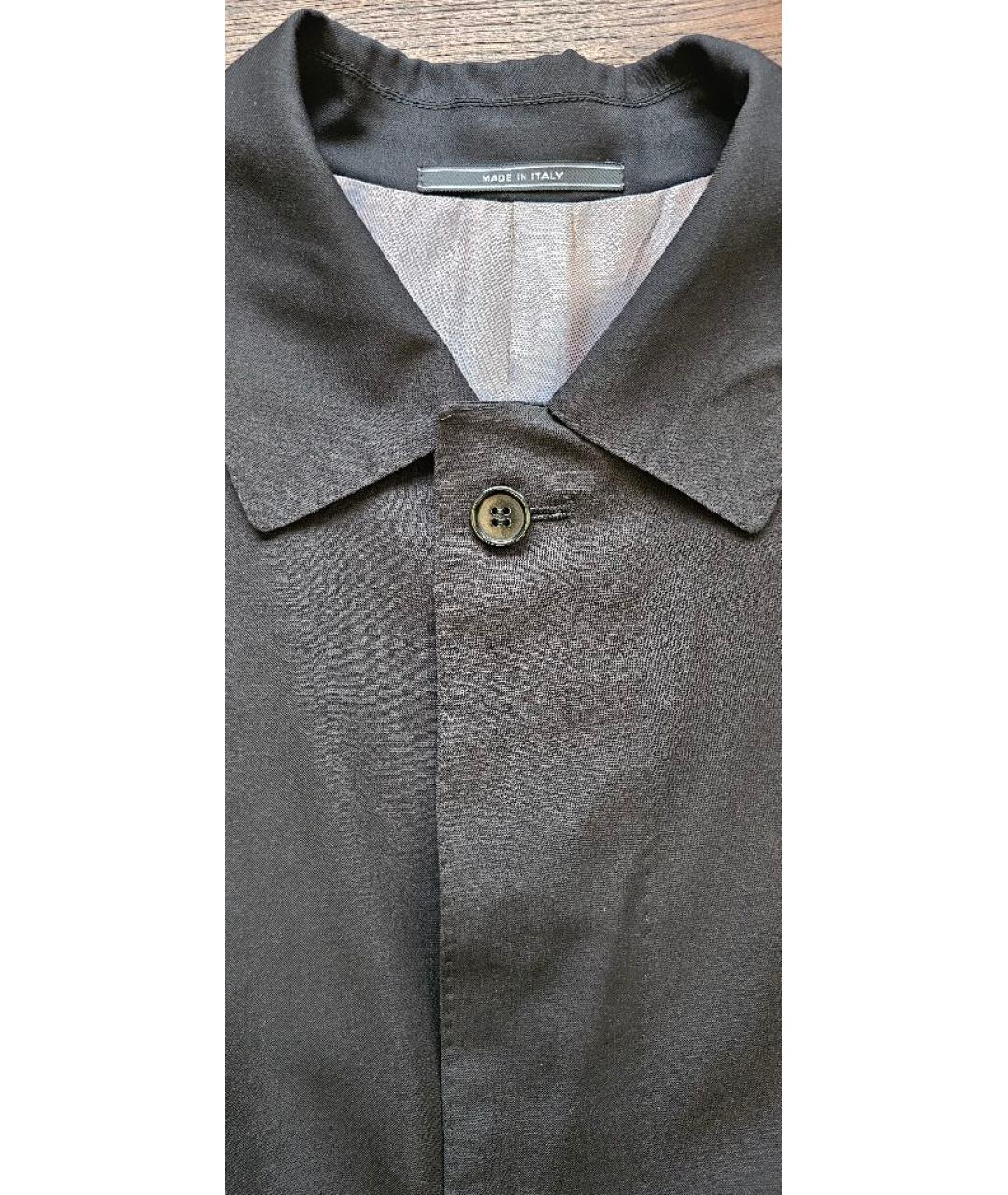 CERRUTI 1881 Черный шерстяной тренч / плащ, фото 4