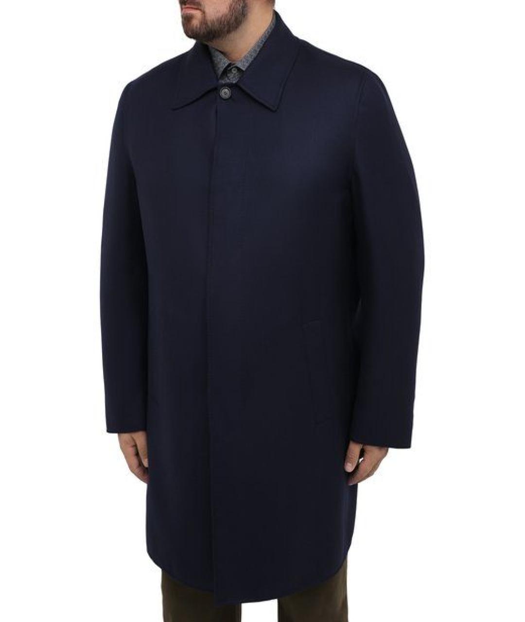 CERRUTI 1881 Черный шерстяной тренч / плащ, фото 8