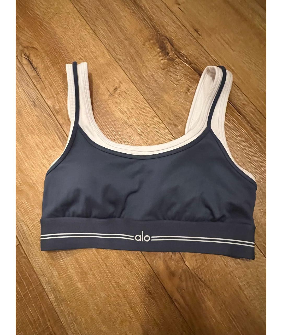 ALO YOGA Синий хлопко-эластановый спортивные костюмы, фото 9