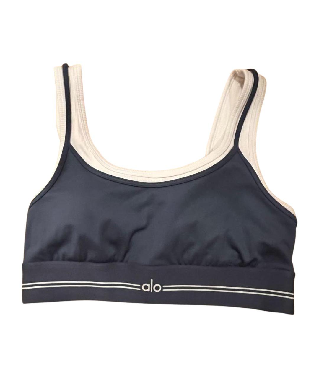 ALO YOGA Синий хлопко-эластановый спортивные костюмы, фото 10