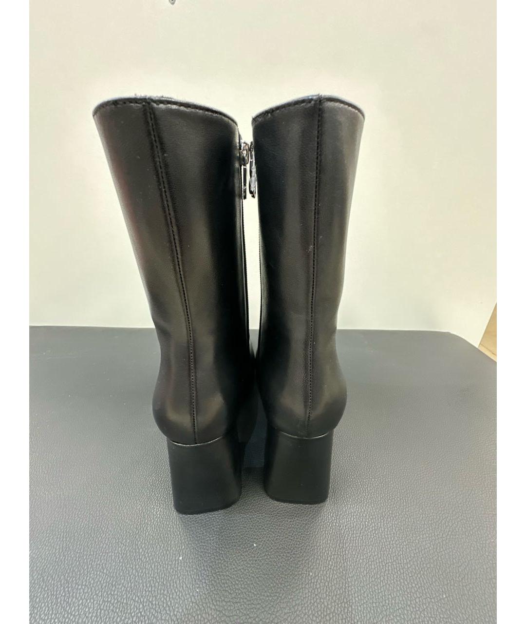 HUGO Черные кожаные полусапоги, фото 4