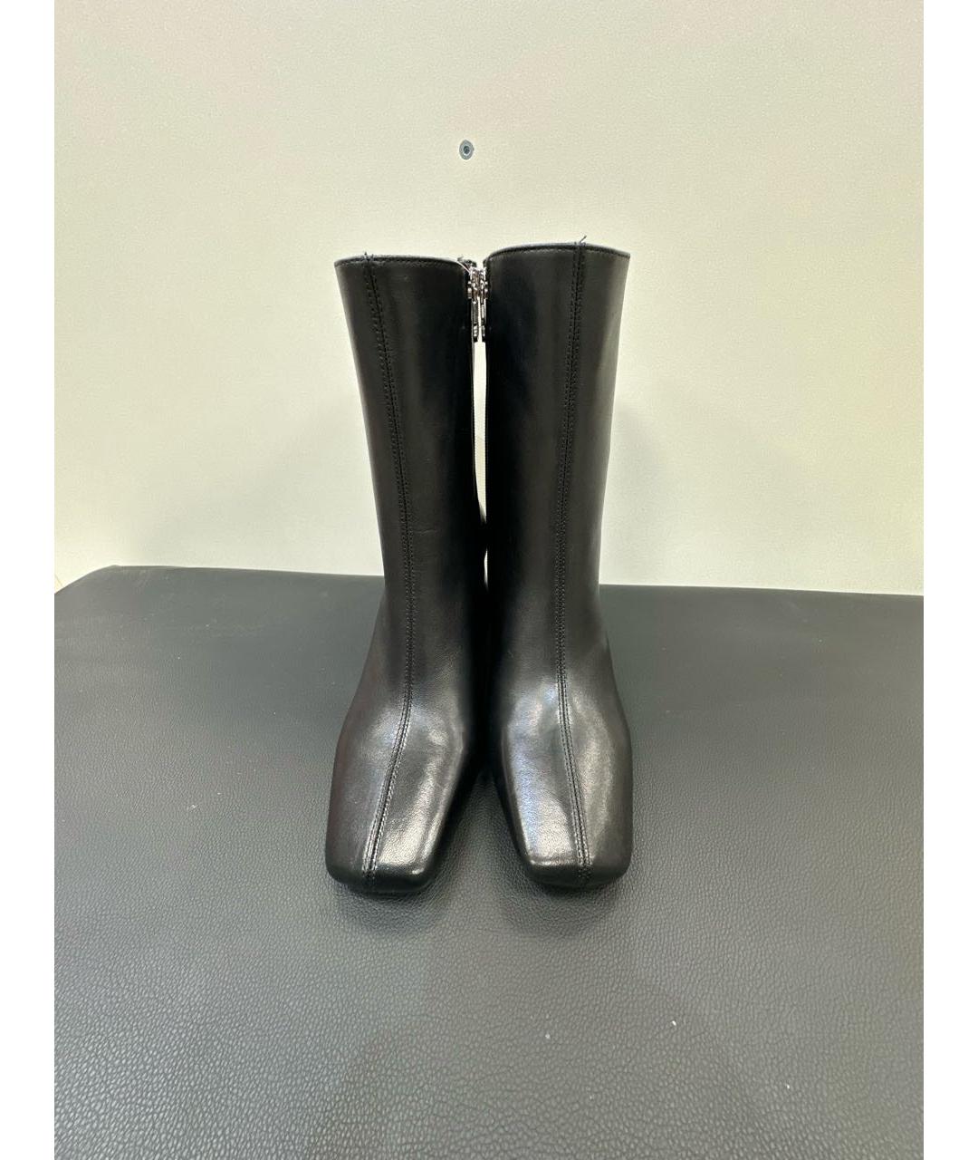 HUGO Черные кожаные полусапоги, фото 2