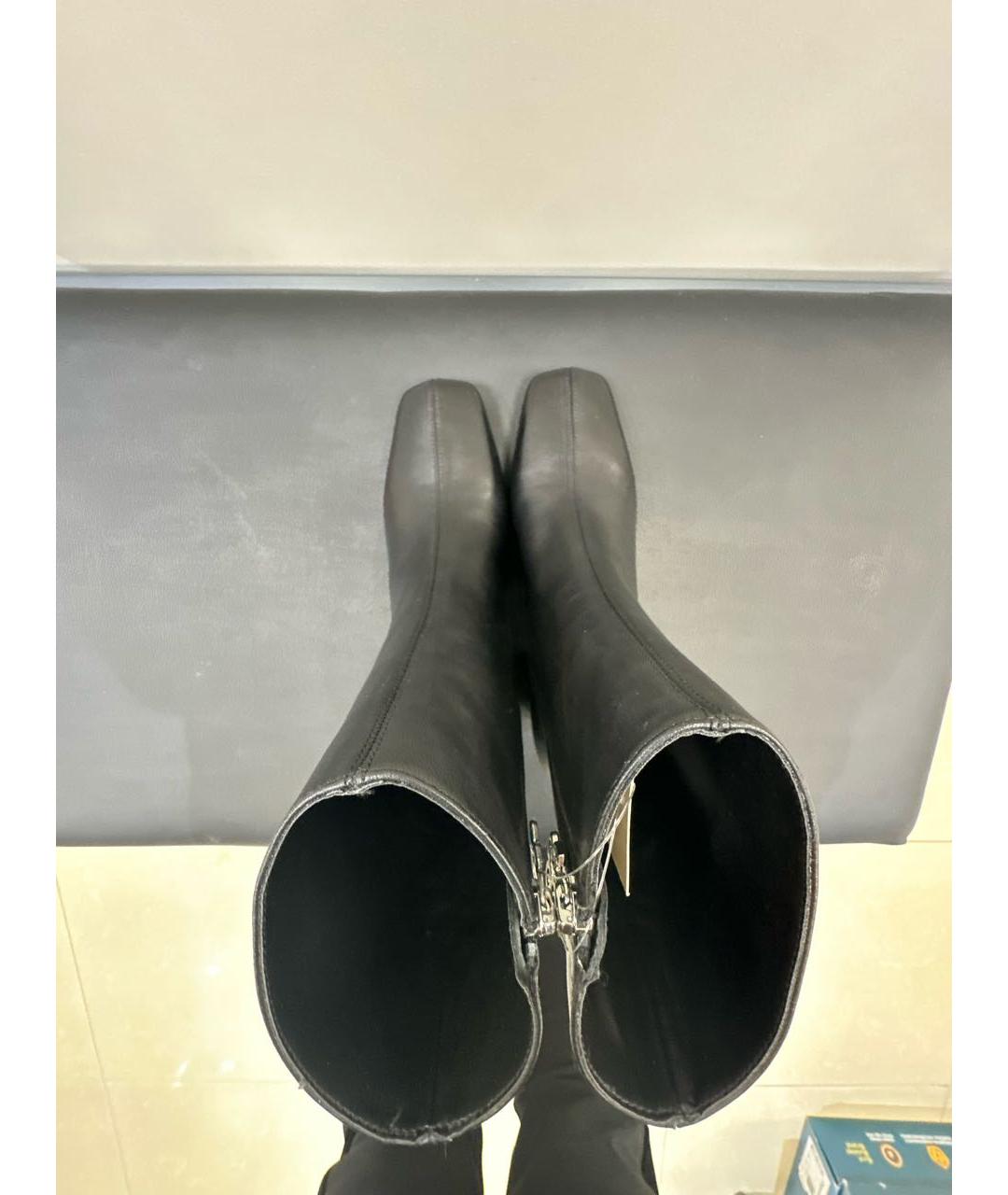 HUGO Черные кожаные полусапоги, фото 3